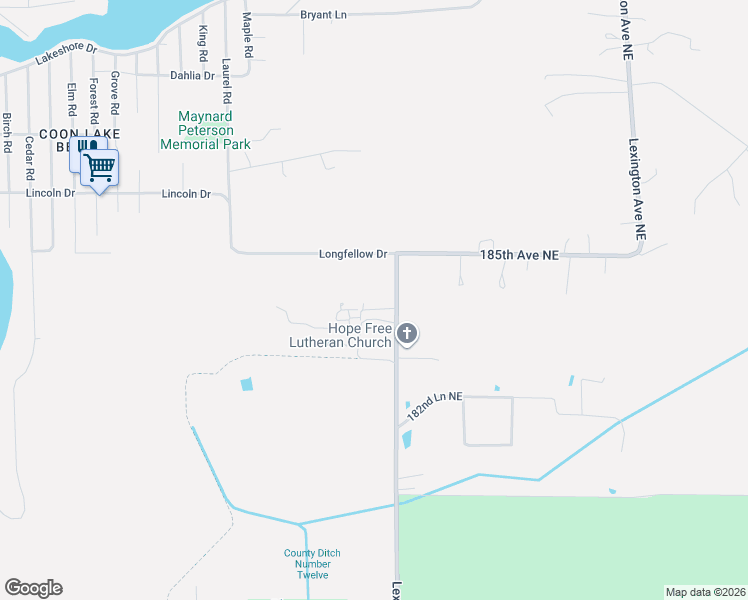 map of restaurants, bars, coffee shops, grocery stores, and more near 18400 Lexington Avenue Northeast in Wyoming