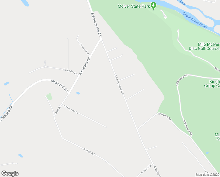 map of restaurants, bars, coffee shops, grocery stores, and more near 20917 South Springwater Road in Estacada