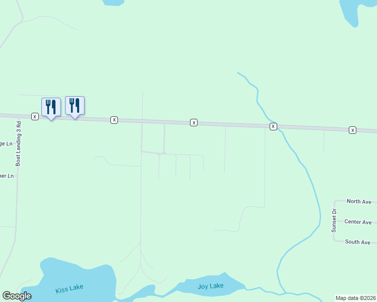 map of restaurants, bars, coffee shops, grocery stores, and more near W11222 Sun and Sand Lane in Crivitz