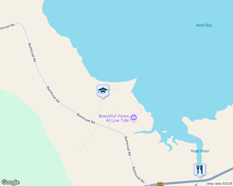 map of restaurants, bars, coffee shops, grocery stores, and more near 98 Dyke Road in Noel