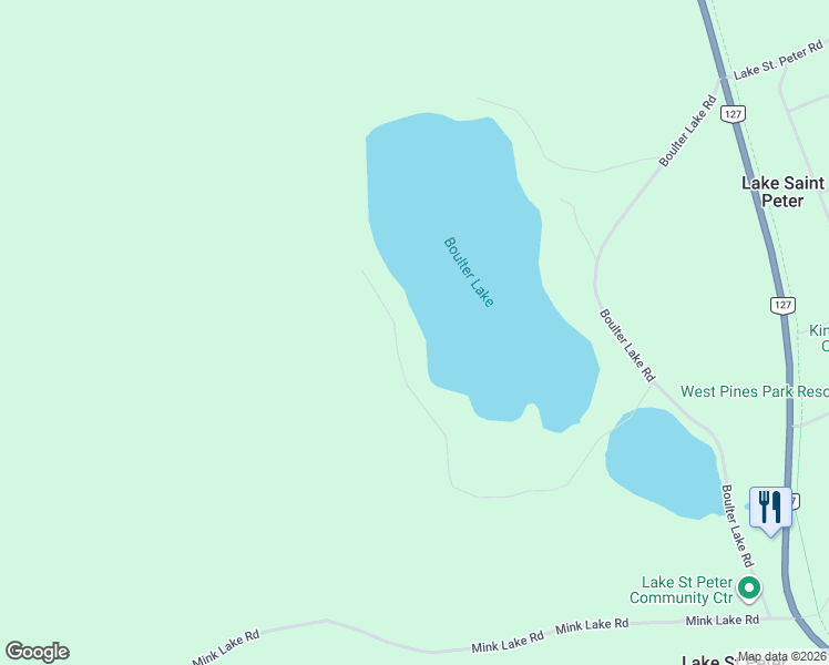 map of restaurants, bars, coffee shops, grocery stores, and more near 236 Elgin Road in Lake Saint Peter