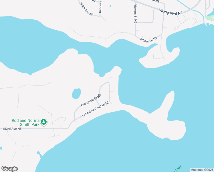 map of restaurants, bars, coffee shops, grocery stores, and more near 18538 Lakeview Point Drive Northeast in Wyoming