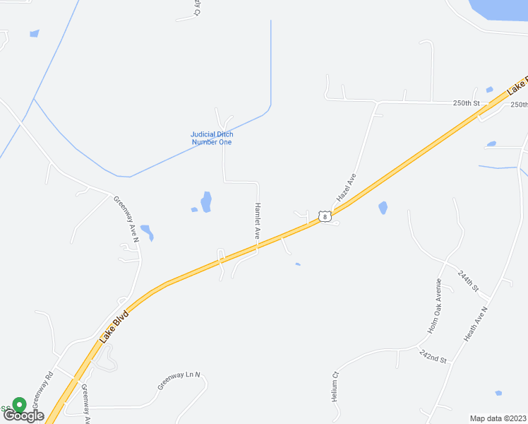 map of restaurants, bars, coffee shops, grocery stores, and more near 24626 Hamlet Avenue in Forest Lake