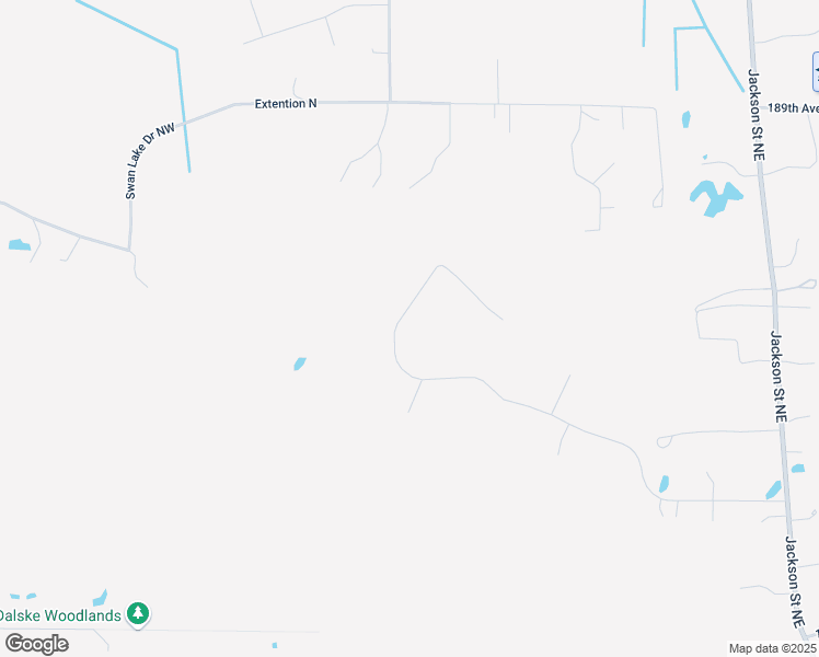map of restaurants, bars, coffee shops, grocery stores, and more near 18553 3rd Street Northeast in East Bethel