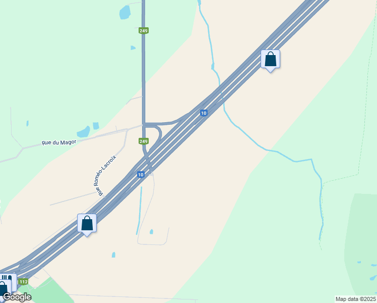 map of restaurants, bars, coffee shops, grocery stores, and more near 9900 Boulevard Bourque in Sherbrooke