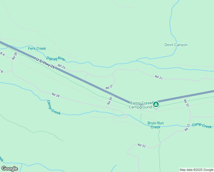 map of restaurants, bars, coffee shops, grocery stores, and more near 76283 Road 29 in Rhododendron