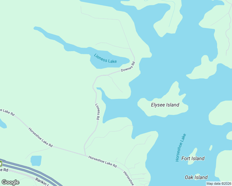 map of restaurants, bars, coffee shops, grocery stores, and more near 11 Peak Path in Parry Sound