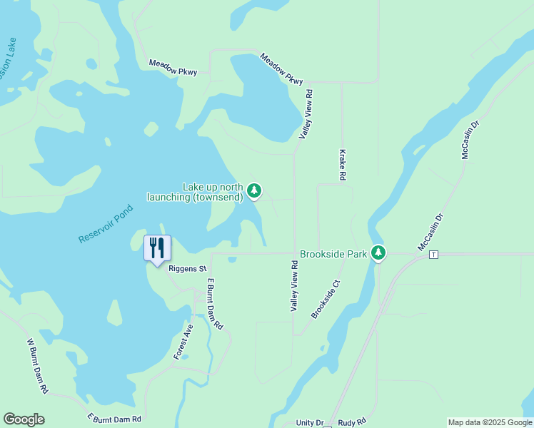 map of restaurants, bars, coffee shops, grocery stores, and more near 17339 Valley View Road in Townsend
