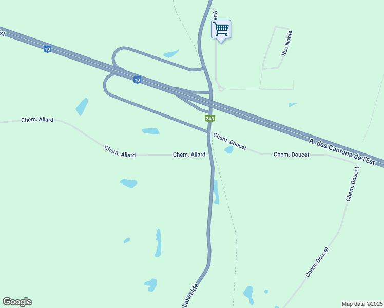 map of restaurants, bars, coffee shops, grocery stores, and more near 2 Chemin Allard in Fulford
