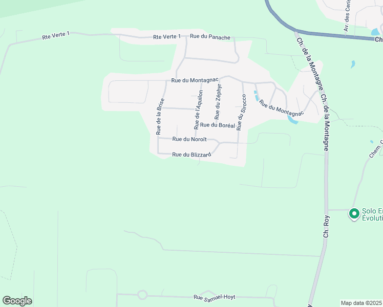 map of restaurants, bars, coffee shops, grocery stores, and more near 66 Rue du Blizzard in Orford, Quebec