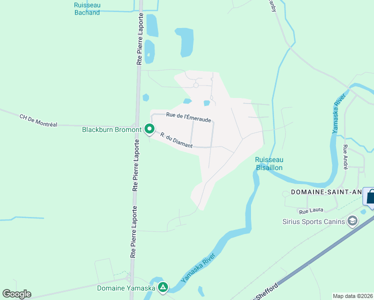 map of restaurants, bars, coffee shops, grocery stores, and more near 85 Rue du Diamant in Bromont