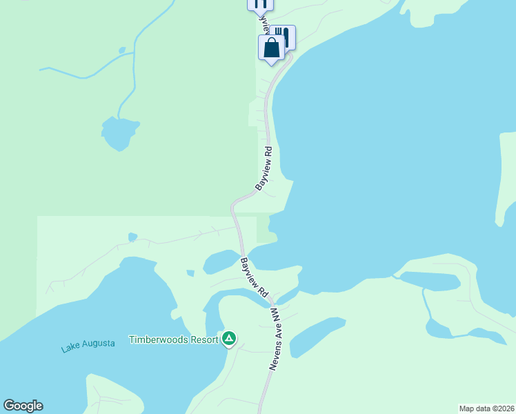 map of restaurants, bars, coffee shops, grocery stores, and more near 12794 Bayview Road in South Haven