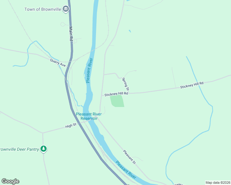 map of restaurants, bars, coffee shops, grocery stores, and more near 9 Stickney Hill Road in Brownville
