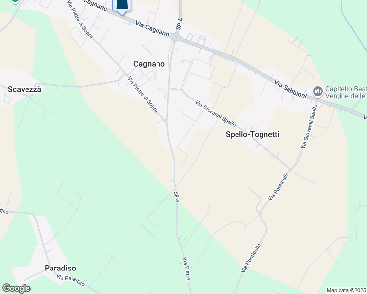 map of restaurants, bars, coffee shops, grocery stores, and more near 21 Via I Maggio in Cagnano