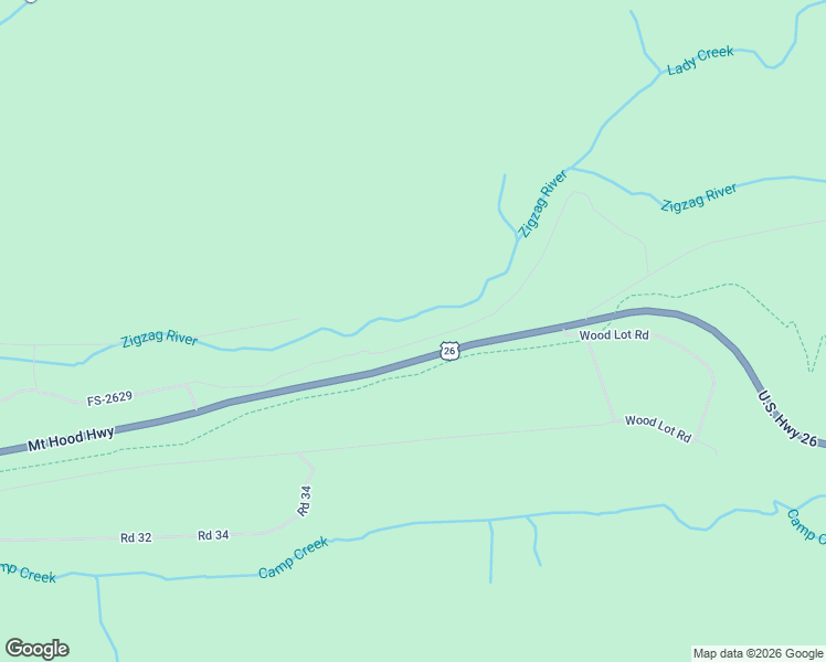 map of restaurants, bars, coffee shops, grocery stores, and more near U.S. Highway 26 in Rhododendron