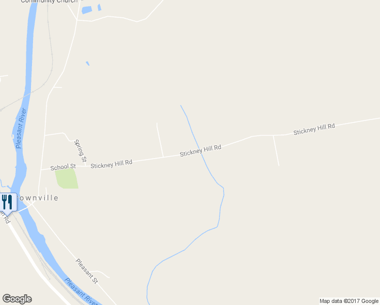 map of restaurants, bars, coffee shops, grocery stores, and more near 204 Stickney Hill Road in Brownville