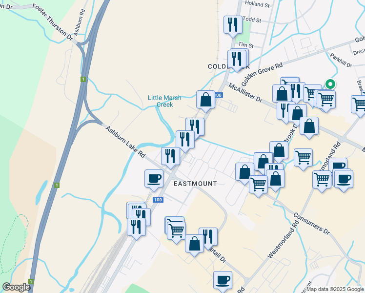 map of restaurants, bars, coffee shops, grocery stores, and more near 505 Rothesay Avenue in Saint John
