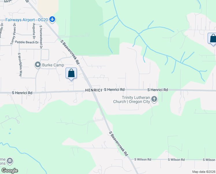 map of restaurants, bars, coffee shops, grocery stores, and more near 20422 South Beavercreek Road in Oregon City