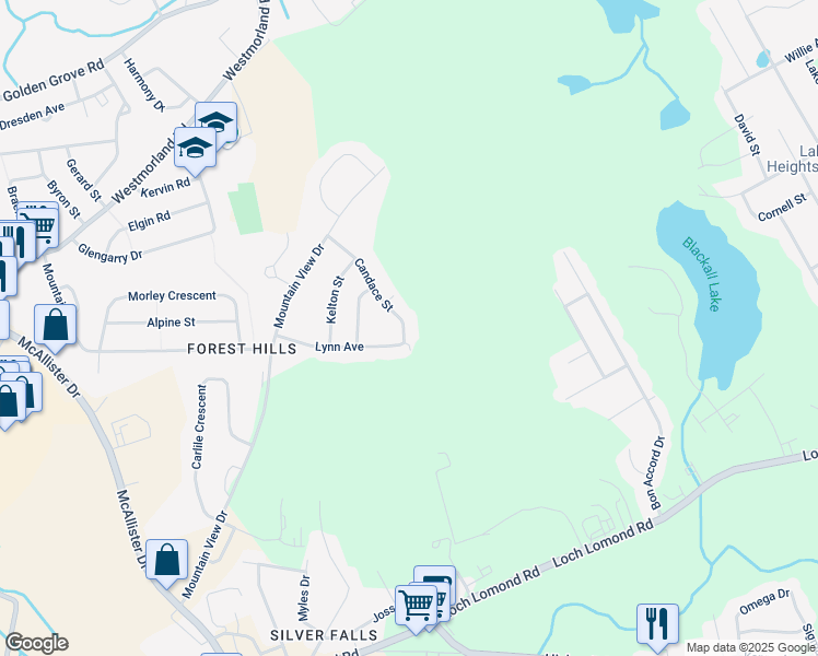 map of restaurants, bars, coffee shops, grocery stores, and more near 2431 Candace Street in Saint John