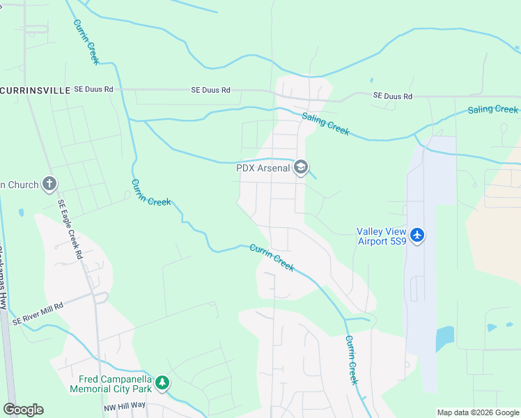 map of restaurants, bars, coffee shops, grocery stores, and more near 2623 Northeast Justus Avenue in Estacada