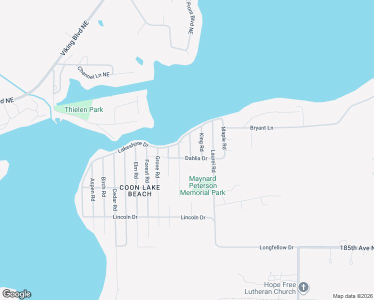 map of restaurants, bars, coffee shops, grocery stores, and more near 178 Juniper Road in East Bethel