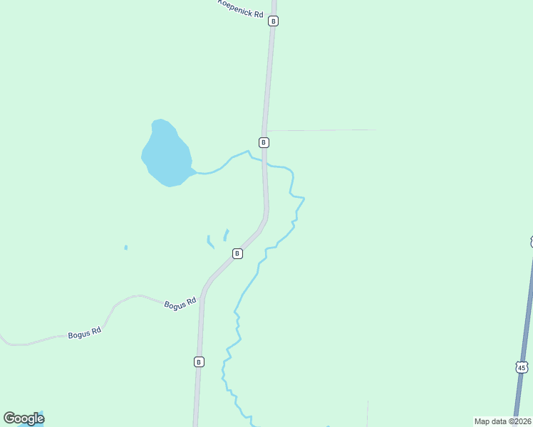 map of restaurants, bars, coffee shops, grocery stores, and more near County Road B in Deerbrook