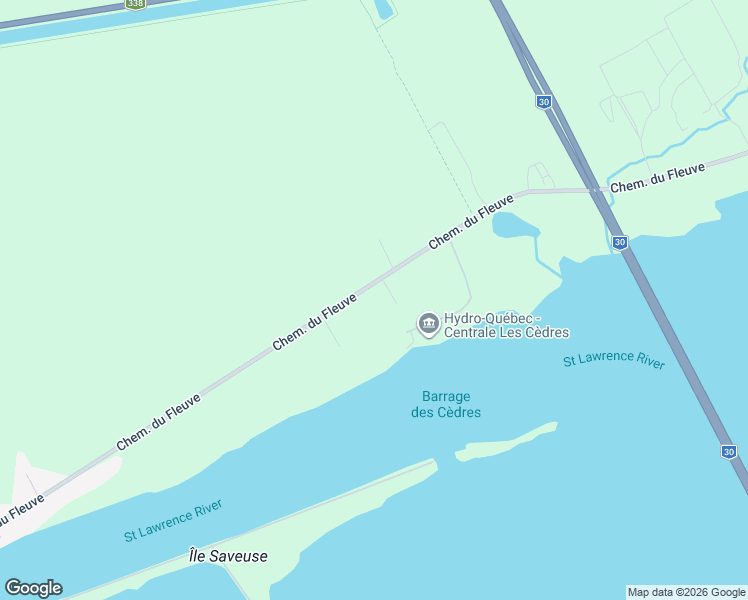 map of restaurants, bars, coffee shops, grocery stores, and more near 679 Chemin du Fleuve in Les Cèdres