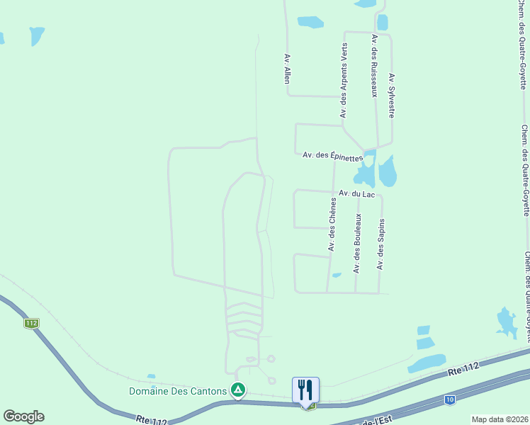 map of restaurants, bars, coffee shops, grocery stores, and more near 315 Route 112 in Saint-Étienne-de-Bolton