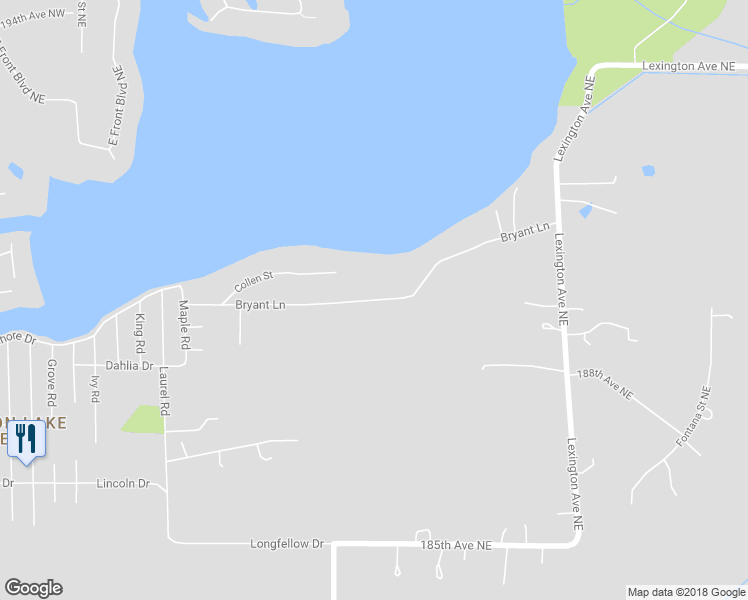map of restaurants, bars, coffee shops, grocery stores, and more near 5064 190th Lane Northeast in Wyoming
