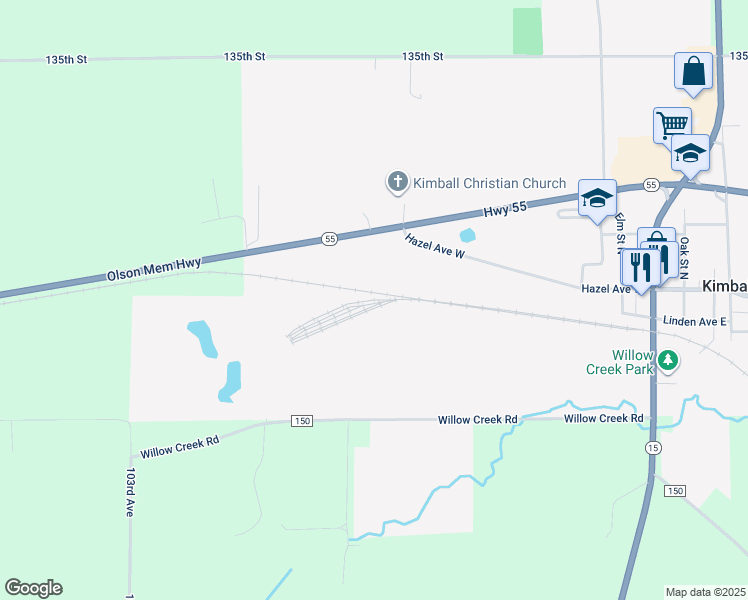 map of restaurants, bars, coffee shops, grocery stores, and more near in Kimball