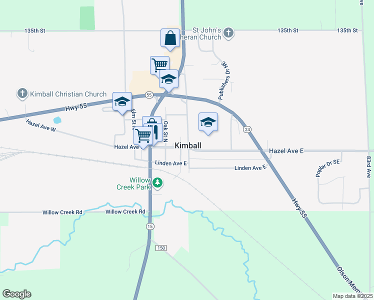 map of restaurants, bars, coffee shops, grocery stores, and more near in Kimball
