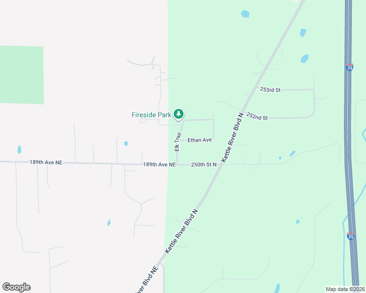 map of restaurants, bars, coffee shops, grocery stores, and more near 4400 250th Street North in Forest Lake