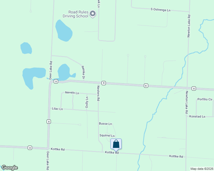 map of restaurants, bars, coffee shops, grocery stores, and more near N9656 Nesters Road in Crivitz