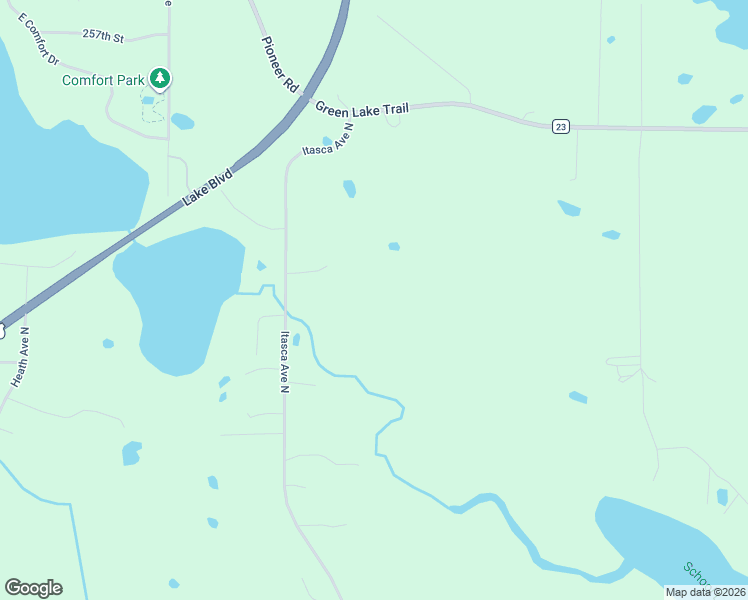 map of restaurants, bars, coffee shops, grocery stores, and more near 25179 Itasca Avenue North in Forest Lake