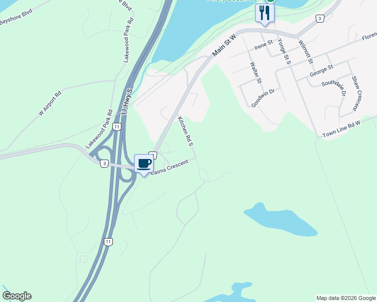 map of restaurants, bars, coffee shops, grocery stores, and more near 22 Kitchen Road South in Huntsville