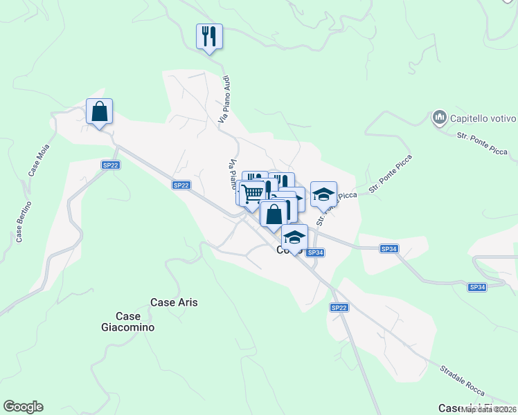 map of restaurants, bars, coffee shops, grocery stores, and more near 1 Vicolo delle Alpi in Corio