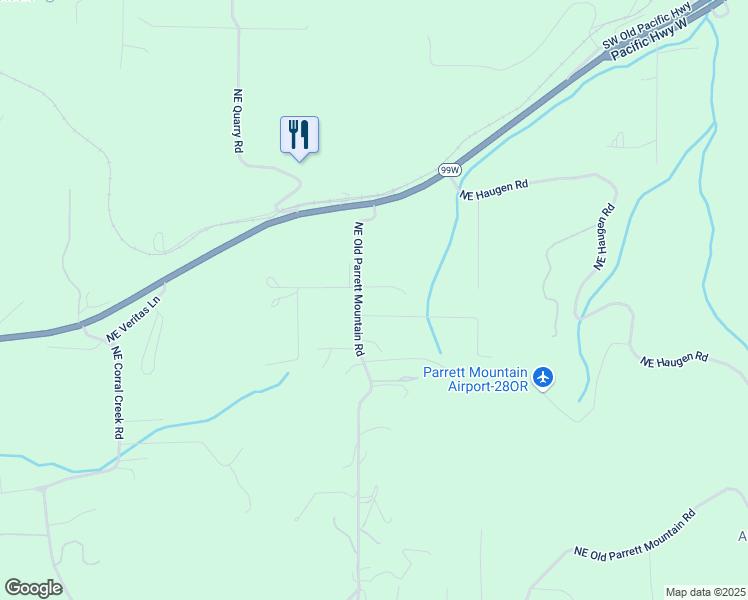 map of restaurants, bars, coffee shops, grocery stores, and more near 32245 Northeast Old Parrett Mountain Road in Newberg