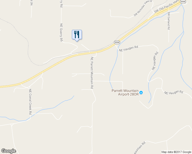 map of restaurants, bars, coffee shops, grocery stores, and more near 32245 Northeast Old Parrett Mountain Road in Newberg