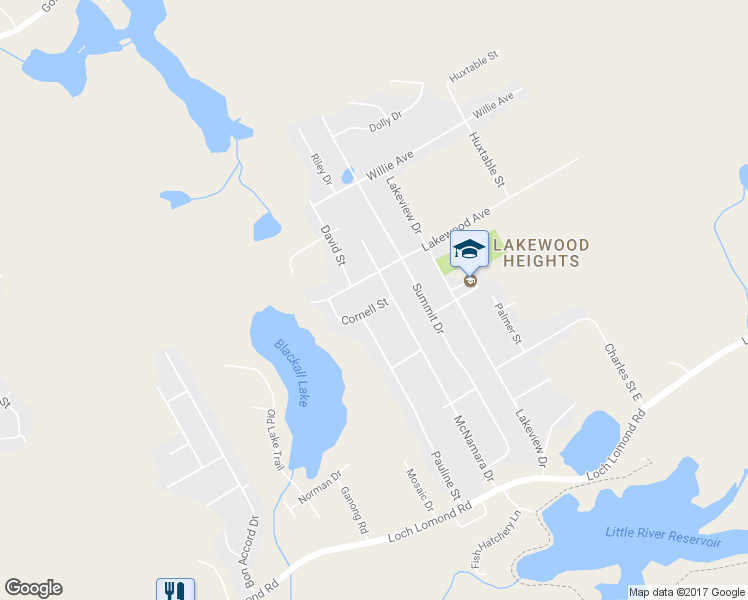 map of restaurants, bars, coffee shops, grocery stores, and more near 28 Cornell Street in Saint John
