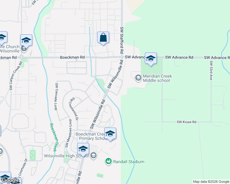 map of restaurants, bars, coffee shops, grocery stores, and more near 28498 Southwest Wagner Street in Wilsonville