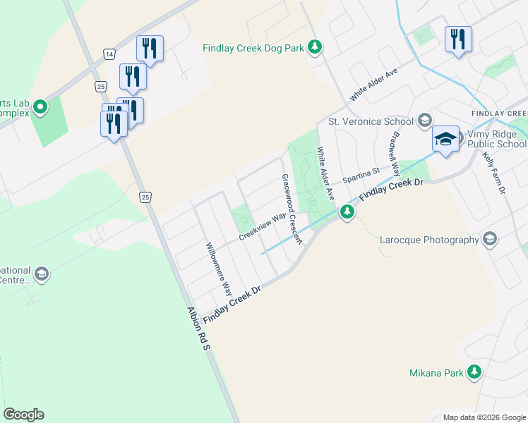 map of restaurants, bars, coffee shops, grocery stores, and more near in Ottawa