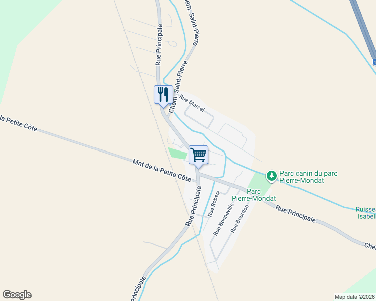 map of restaurants, bars, coffee shops, grocery stores, and more near in 