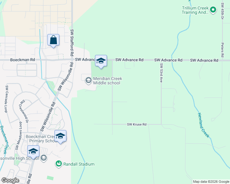 map of restaurants, bars, coffee shops, grocery stores, and more near 28424 Southwest 60th Avenue in Wilsonville