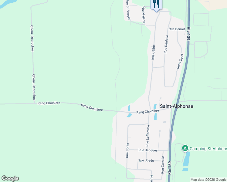 map of restaurants, bars, coffee shops, grocery stores, and more near 496 Rue du Domaine in Estrie