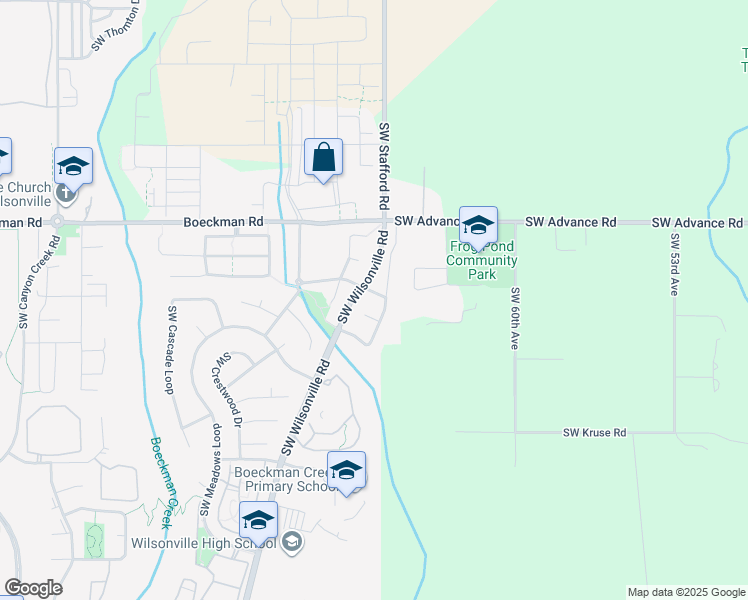 map of restaurants, bars, coffee shops, grocery stores, and more near 28360 Southwest Wagner Street in Wilsonville