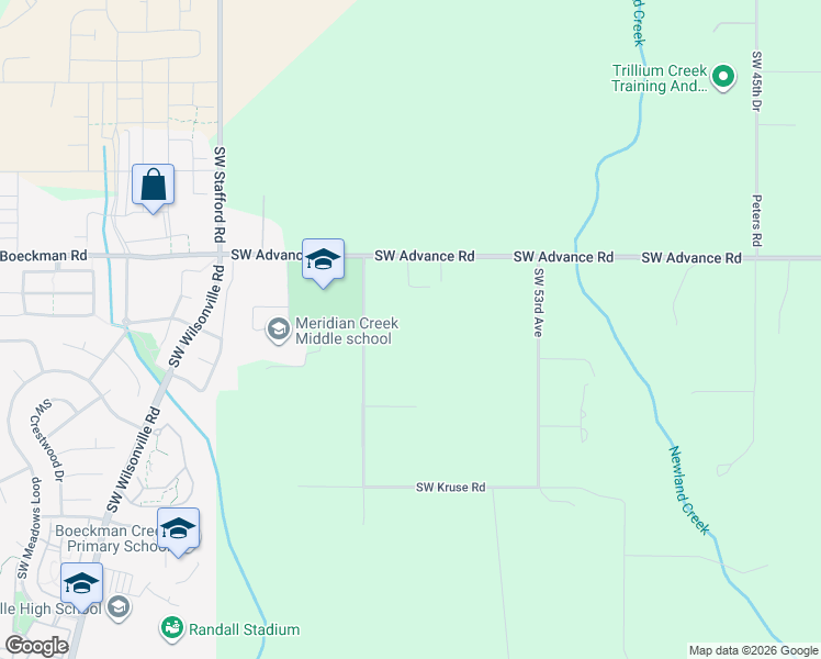 map of restaurants, bars, coffee shops, grocery stores, and more near 28424 Southwest 60th Avenue in Wilsonville
