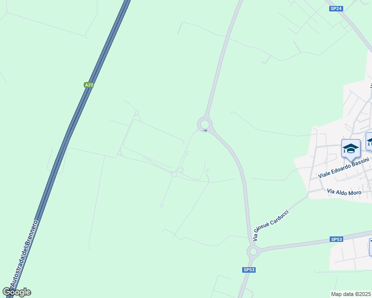 map of restaurants, bars, coffee shops, grocery stores, and more near Via Maestri del Lavoro in Provincia di Verona