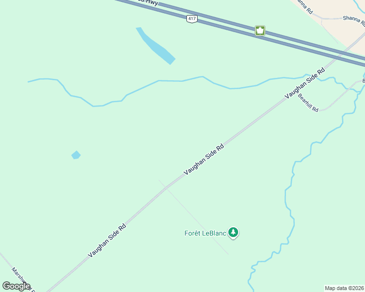 map of restaurants, bars, coffee shops, grocery stores, and more near Vaughan Side Road in Ottawa