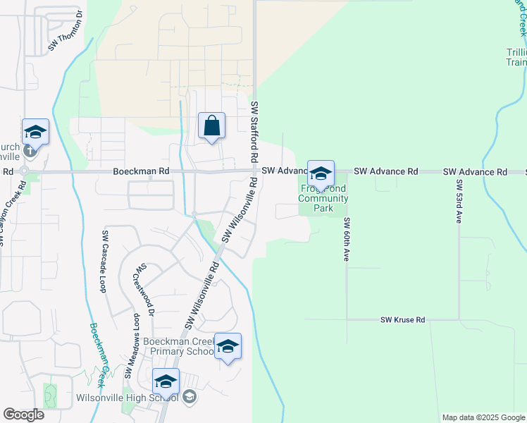 map of restaurants, bars, coffee shops, grocery stores, and more near 28153 Southwest Wagner Street in Wilsonville