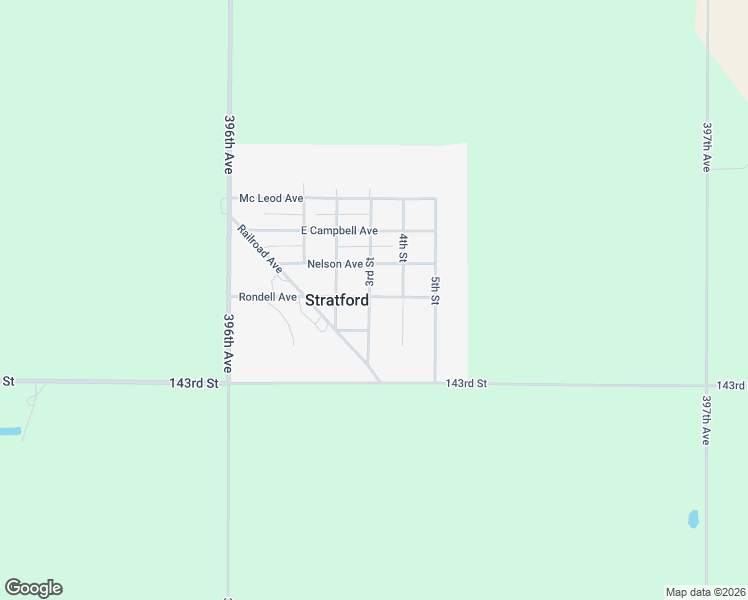 map of restaurants, bars, coffee shops, grocery stores, and more near Rondell Avenue in Stratford